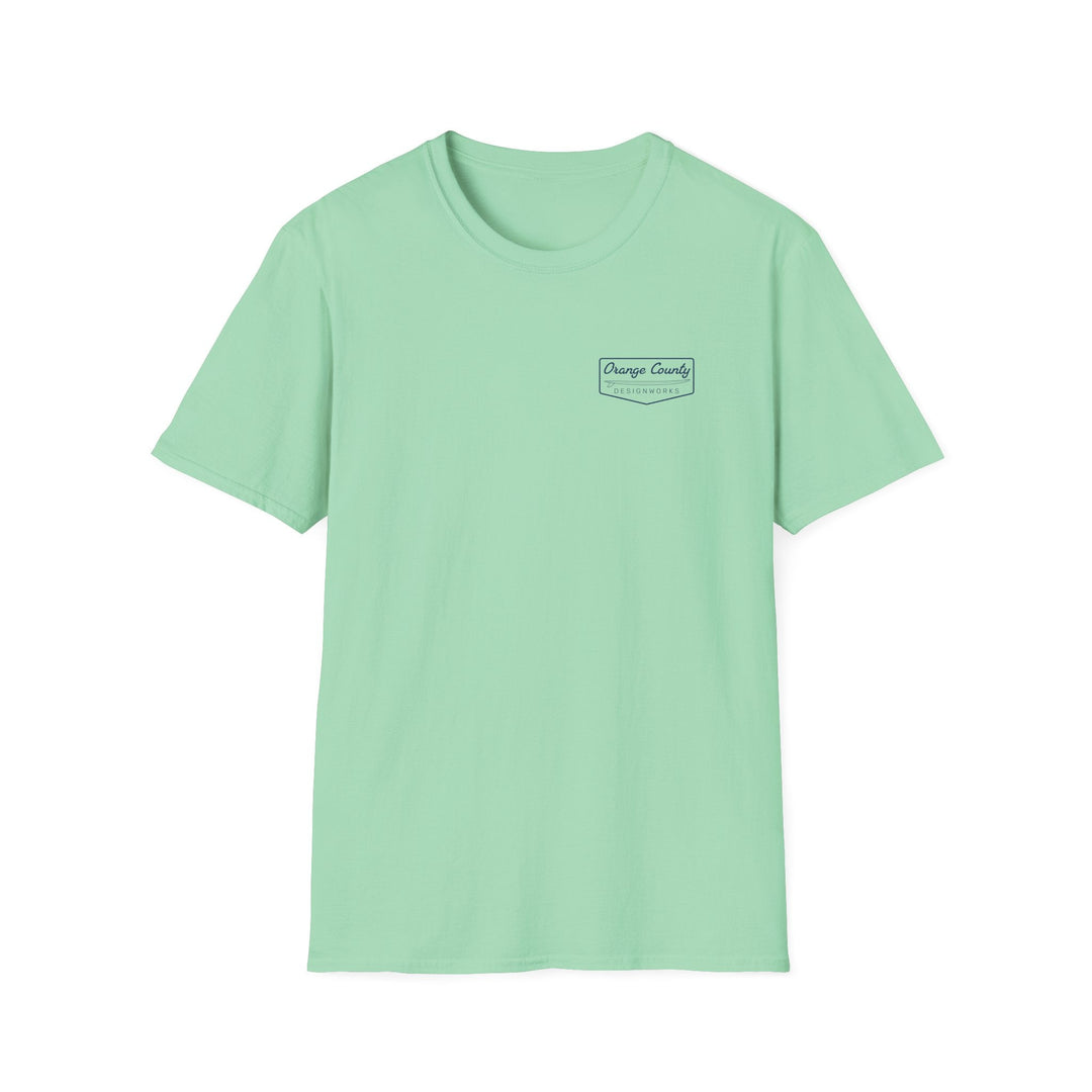 Heritage T-Shirt — Navy Vintage Surf Logo - T-Shirt - Mint Green - OC Designworks