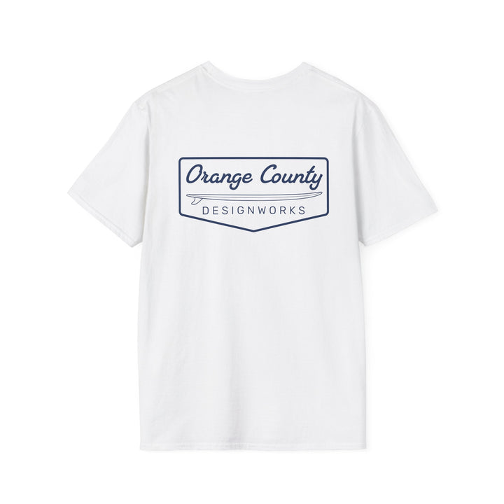 Heritage T-Shirt — Navy Vintage Surf Logo - T-Shirt - White - OC Designworks