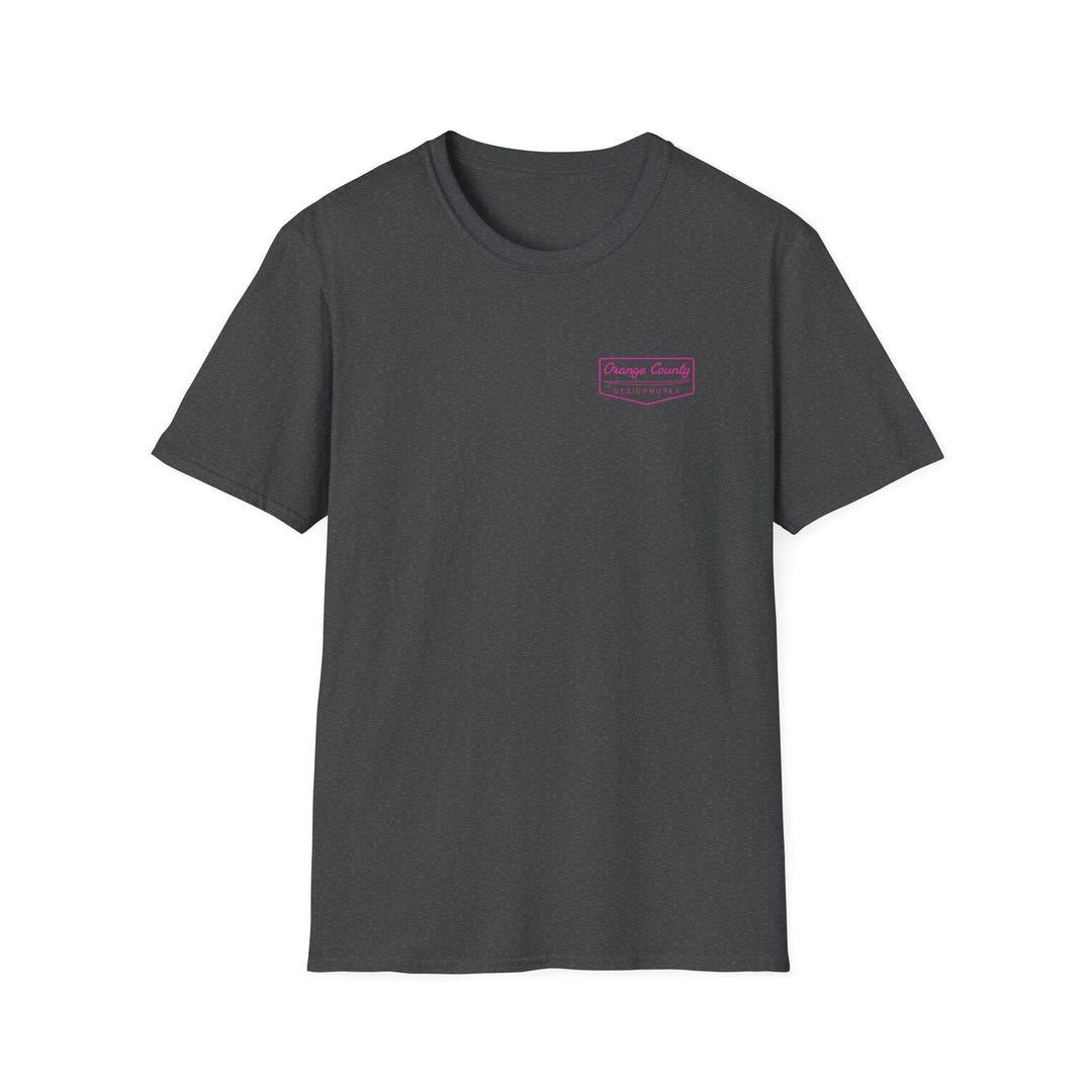 Heritage T-Shirt — Pink Vintage Surf Logo - T-Shirt - Dark Heather - OC Designworks