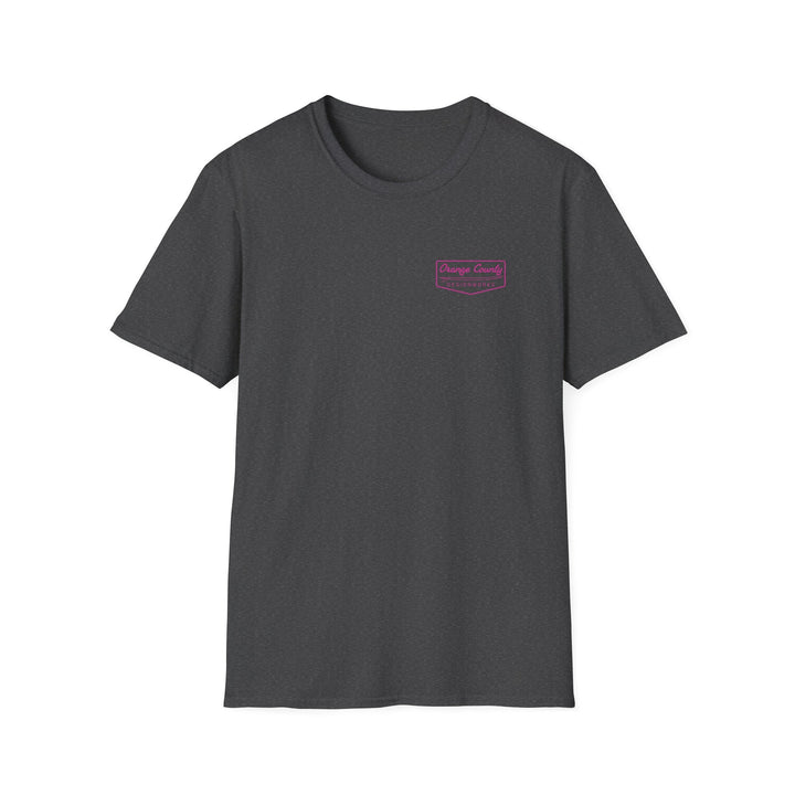 Heritage T-Shirt — Pink Vintage Surf Logo - T-Shirt - Dark Heather - OC Designworks
