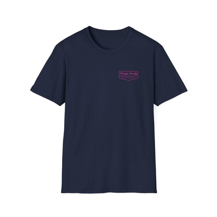 Heritage T-Shirt — Pink Vintage Surf Logo - T-Shirt - Navy - OC Designworks