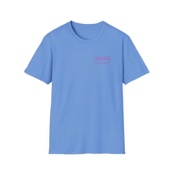 Heritage T-Shirt — Pink Vintage Surf Logo - T-Shirt - Carolina Blue - OC Designworks