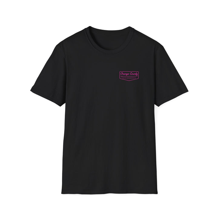 Heritage T-Shirt — Pink Vintage Surf Logo - T-Shirt - Black - OC Designworks