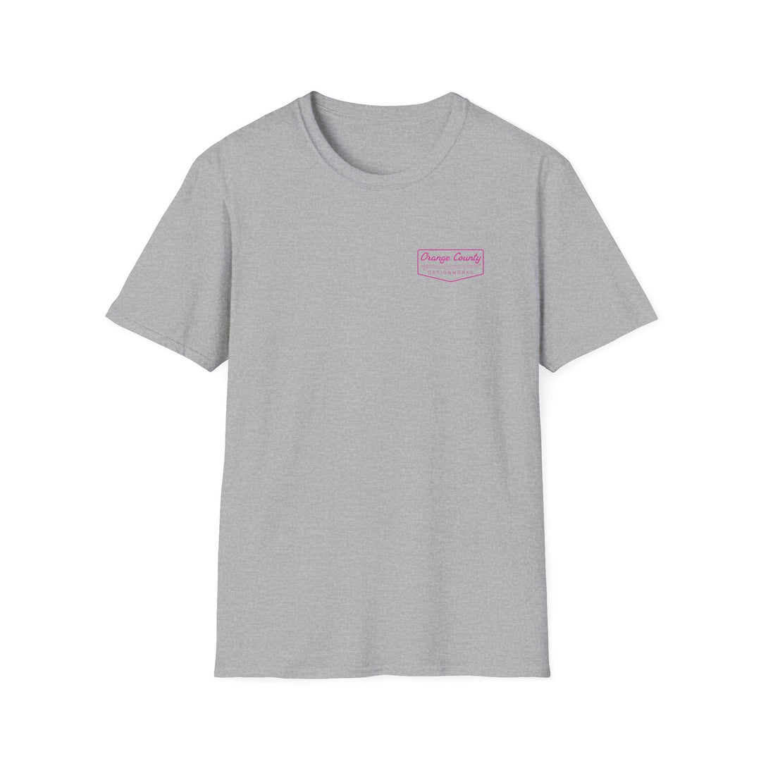 Heritage T-Shirt — Pink Vintage Surf Logo - T-Shirt - Sport Grey - OC Designworks