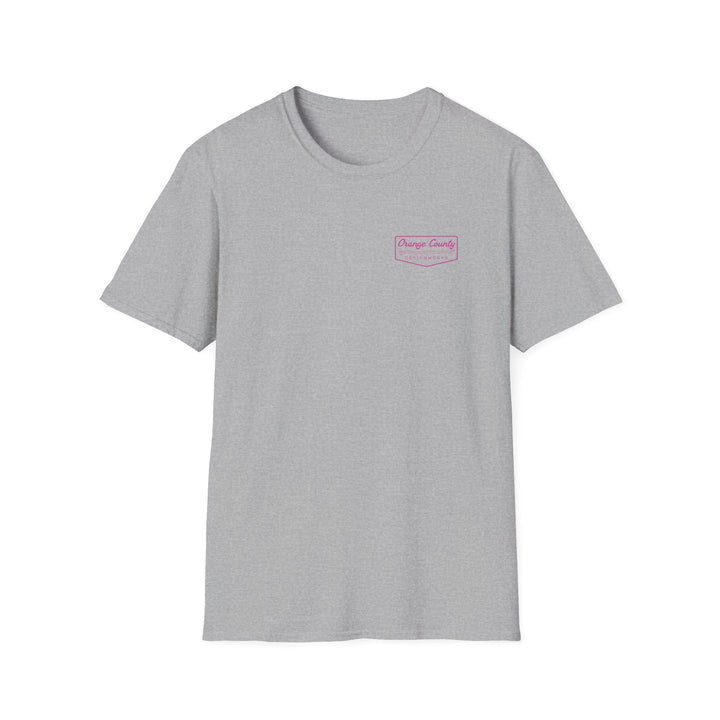 Heritage T-Shirt — Pink Vintage Surf Logo - T-Shirt - Sport Grey - OC Designworks