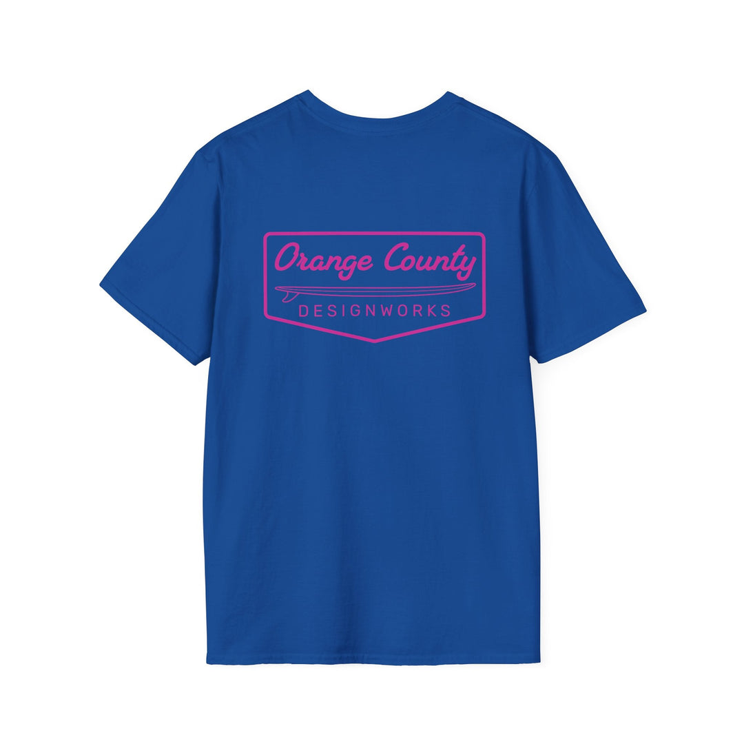 Heritage T-Shirt — Pink Vintage Surf Logo - T-Shirt - Royal - OC Designworks