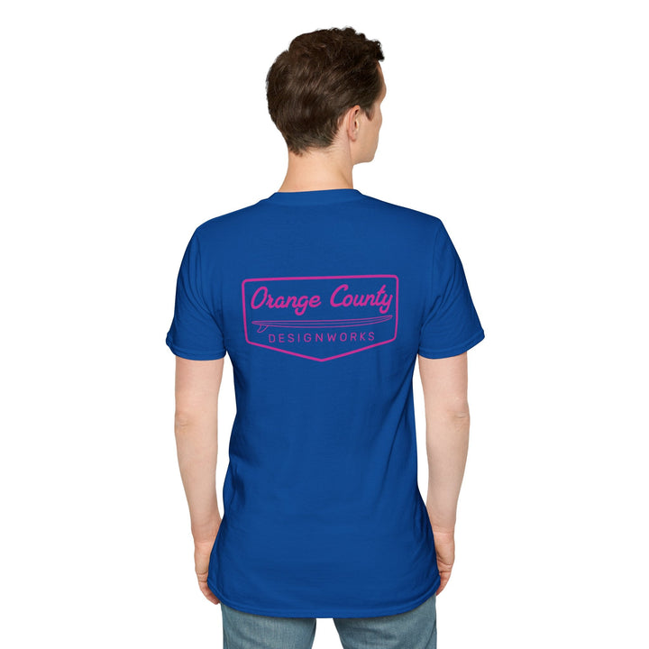 Heritage T-Shirt — Pink Vintage Surf Logo - T-Shirt - Royal - OC Designworks
