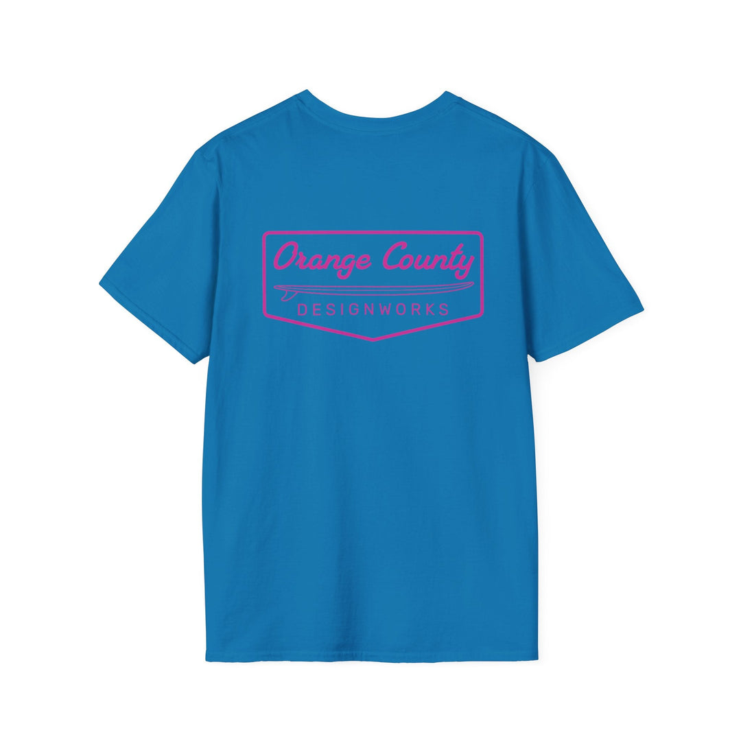 Heritage T-Shirt — Pink Vintage Surf Logo - T-Shirt - Sapphire - OC Designworks