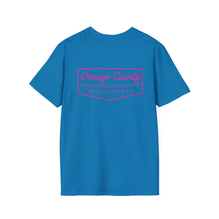 Heritage T-Shirt — Pink Vintage Surf Logo - T-Shirt - Sapphire - OC Designworks