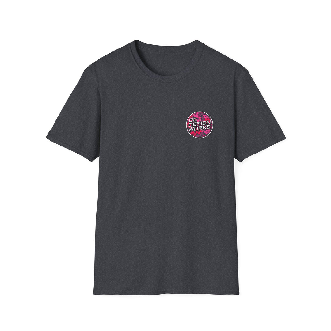 Heritage T-Shirt — Rose Hibiscus Logo - T-Shirt - Dark Heather Grey - OC Designworks