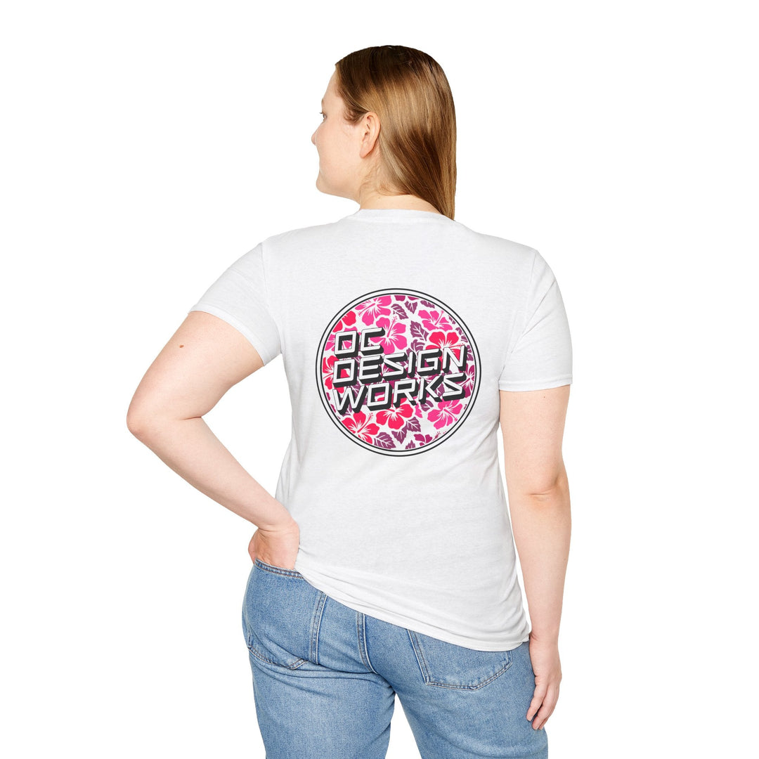 Heritage T-Shirt — Rose Hibiscus Logo - T-Shirt - White - OC Designworks