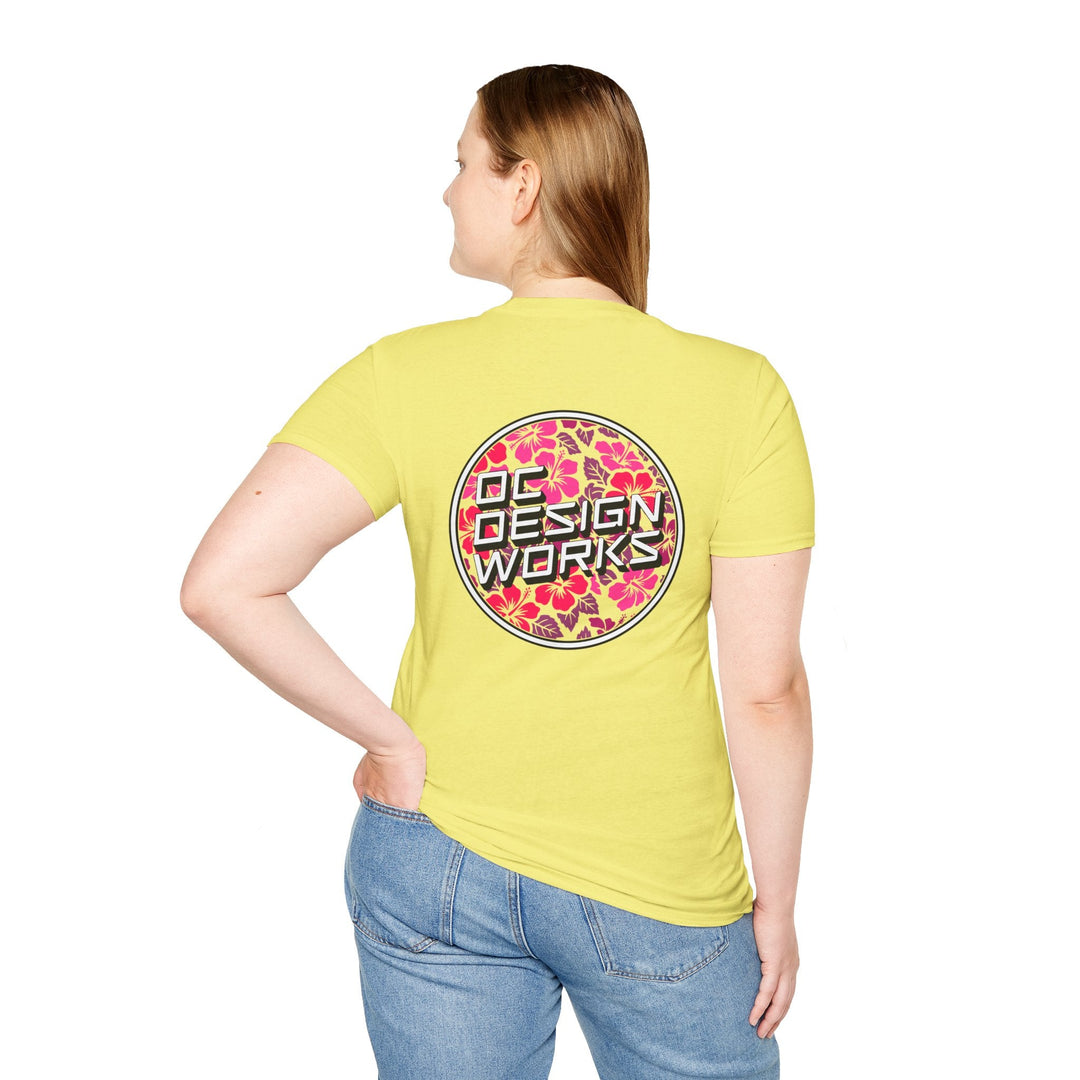 Heritage T-Shirt — Rose Hibiscus Logo - T-Shirt - Cornsilk - OC Designworks
