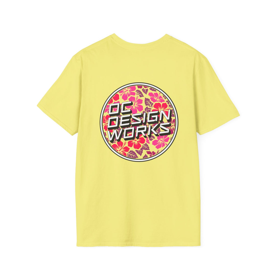 Heritage T-Shirt — Rose Hibiscus Logo - T-Shirt - Cornsilk - OC Designworks