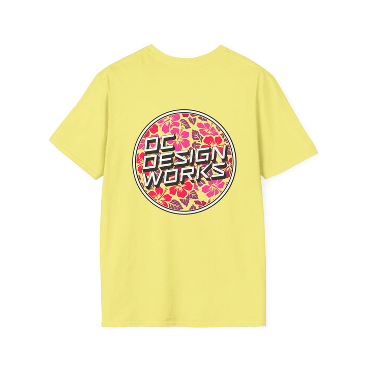 Heritage T-Shirt — Rose Hibiscus Logo - T-Shirt - Cornsilk - OC Designworks