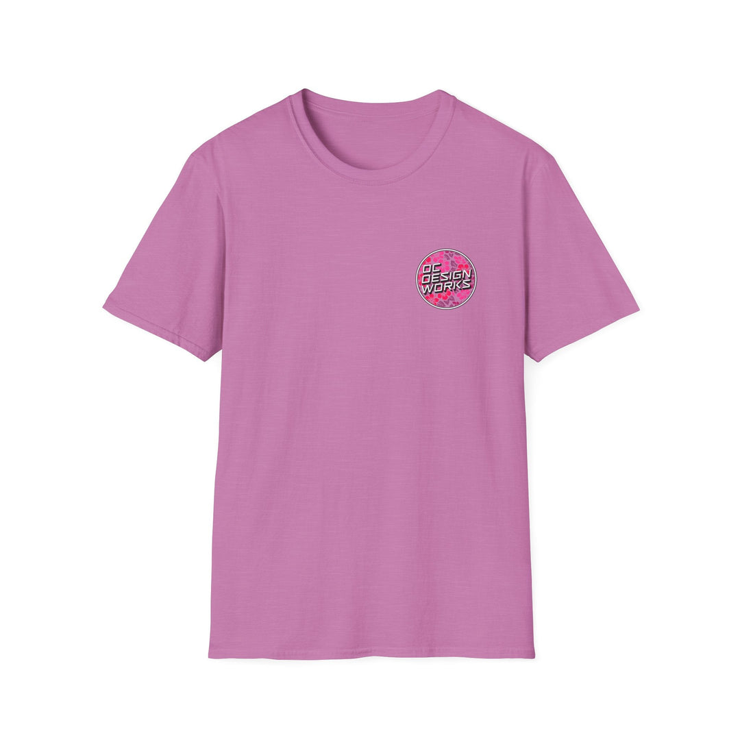 Heritage T-Shirt — Rose Hibiscus Logo - T-Shirt - Heather Radiant Orchid - OC Designworks