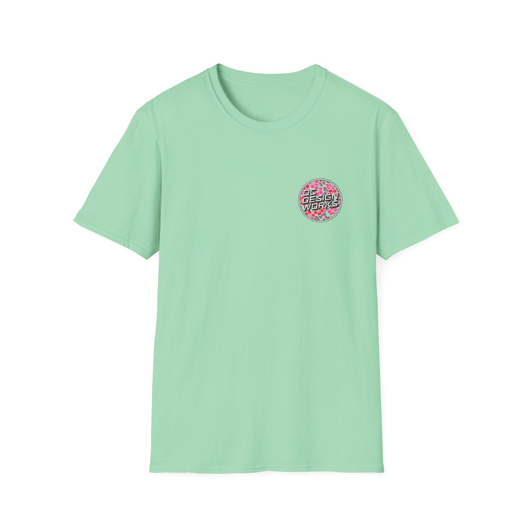 Heritage T-Shirt — Rose Hibiscus Logo - T-Shirt - Mint Green - OC Designworks