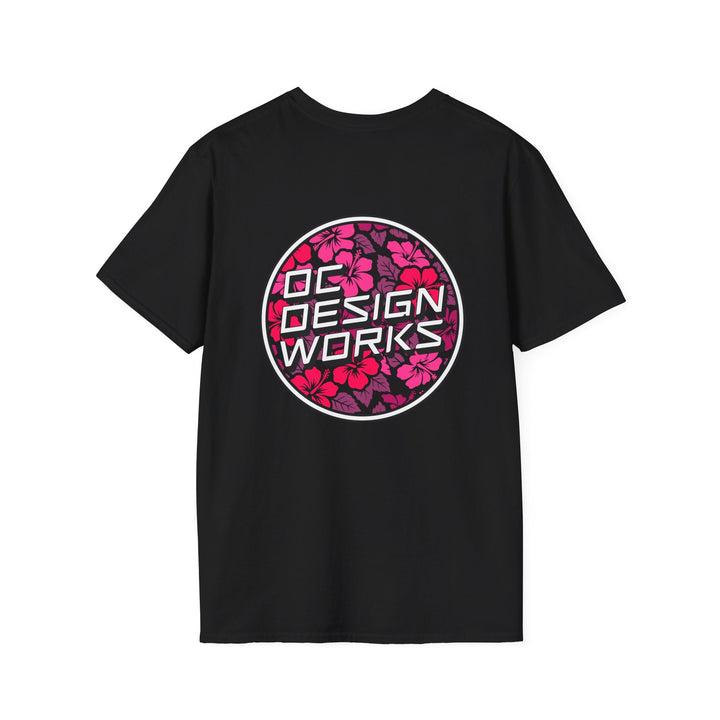Heritage T-Shirt — Rose Hibiscus Logo - T-Shirt - Black - OC Designworks