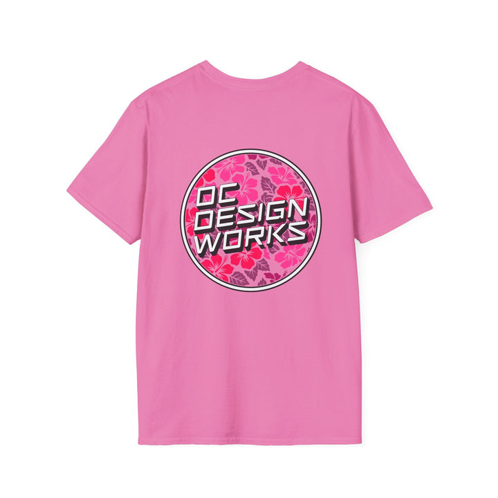 Heritage T-Shirt — Rose Hibiscus Logo - T-Shirt - Azalea - OC Designworks