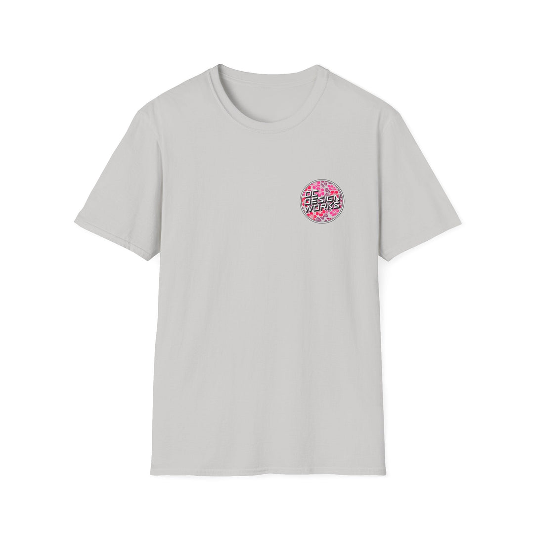 Heritage T-Shirt — Rose Hibiscus Logo - T-Shirt - Ice Grey - OC Designworks