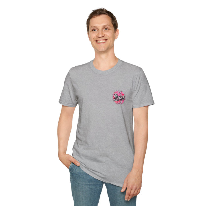 Heritage T-Shirt — Rose Hibiscus Logo - T-Shirt - Sport Grey - OC Designworks