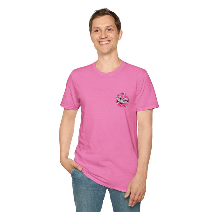 Heritage T-Shirt — Rose Hibiscus Logo - T-Shirt - Azalea - OC Designworks