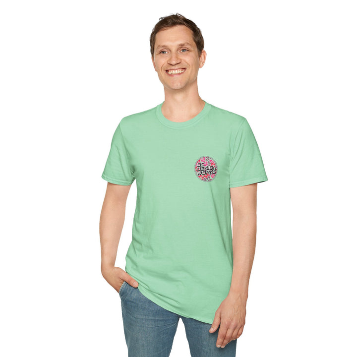 Heritage T-Shirt — Rose Hibiscus Logo - T-Shirt - Mint Green - OC Designworks