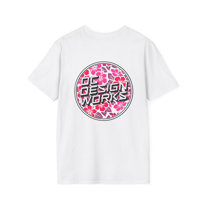 Heritage T-Shirt — Rose Hibiscus Logo - T-Shirt - White - OC Designworks