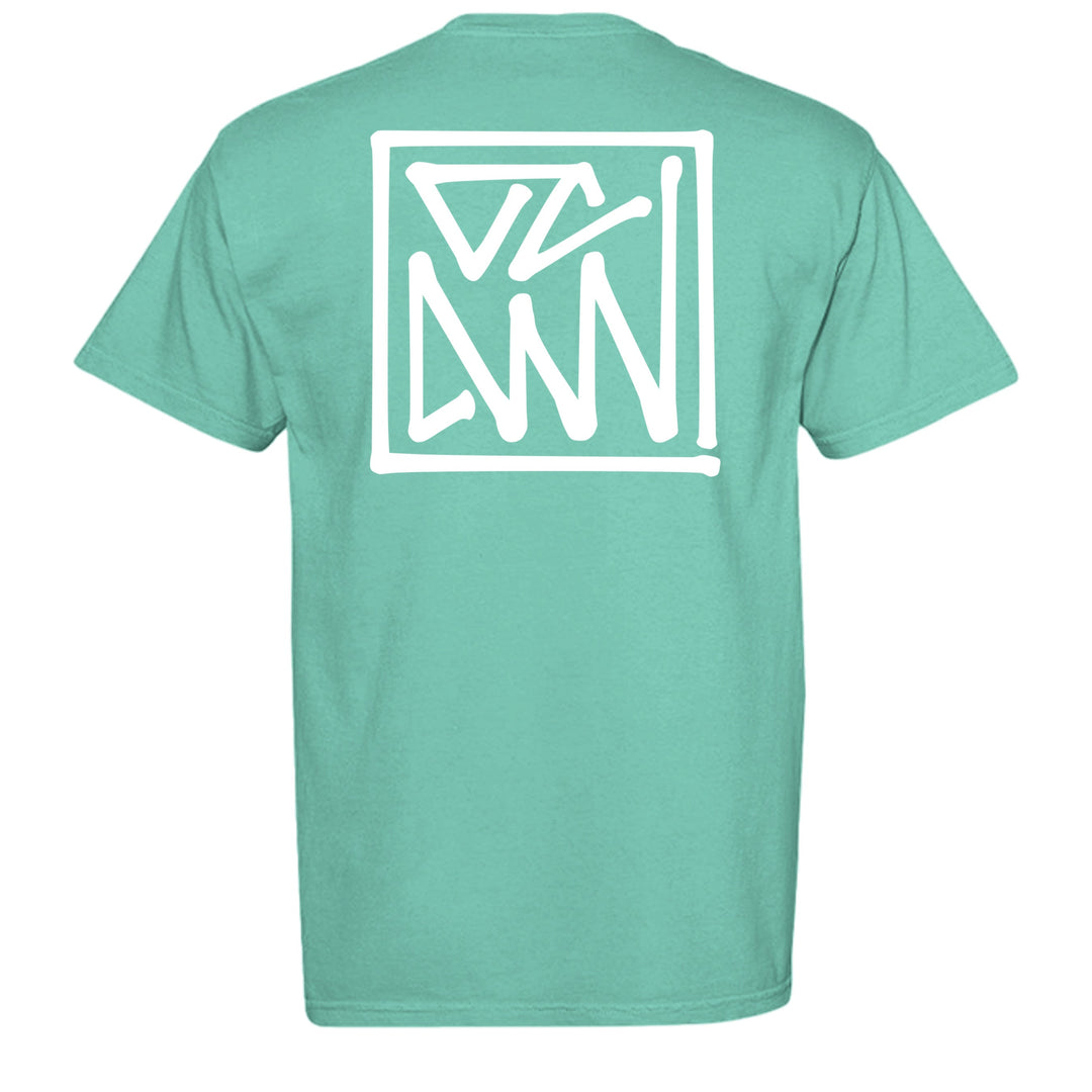 Heritage T-Shirt — White Framed Shuji Logo - T-Shirt - CHALKY MINT - OC Designworks