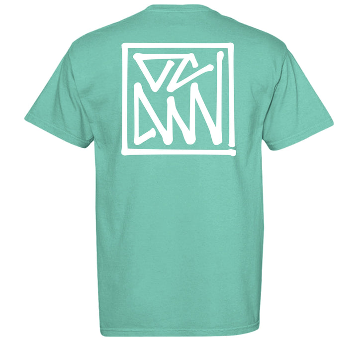 Heritage T-Shirt — White Framed Shuji Logo - T-Shirt - CHALKY MINT - OC Designworks
