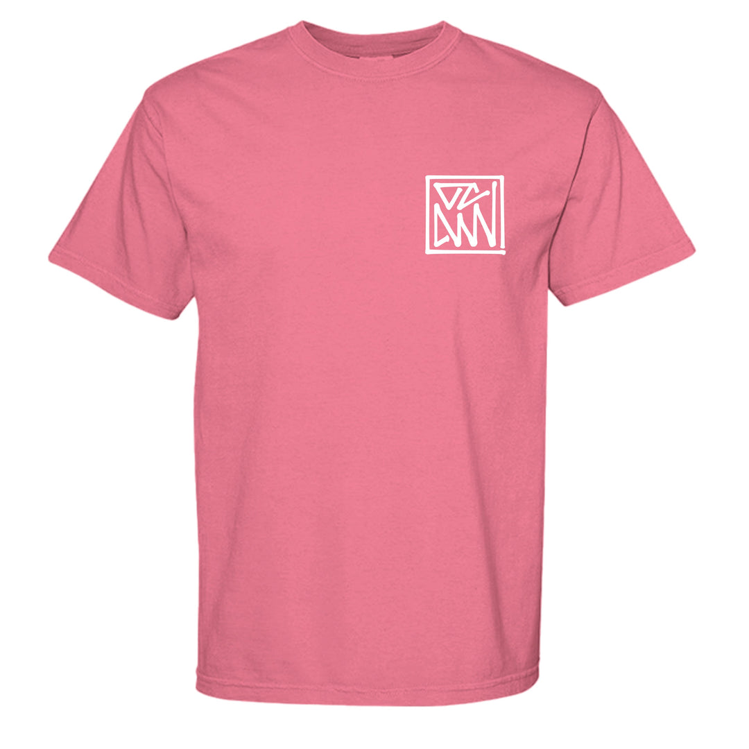 Heritage T-Shirt — White Framed Shuji Logo - T-Shirt - WATERMELON - OC Designworks