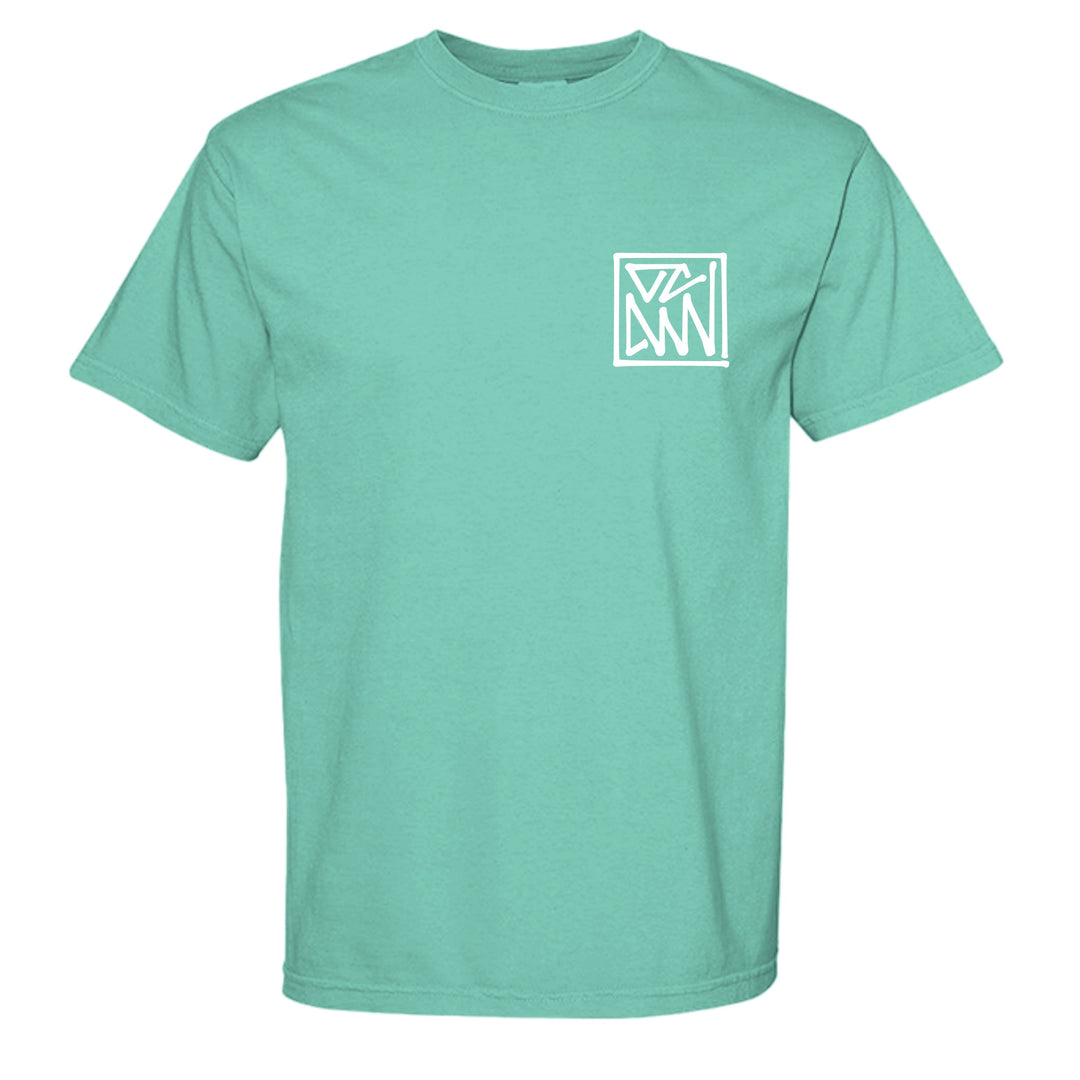 Heritage T-Shirt — White Framed Shuji Logo - T-Shirt - CHALKY MINT - OC Designworks