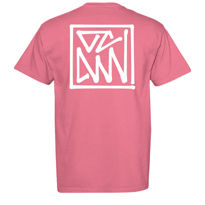 Heritage T-Shirt — White Framed Shuji Logo - T-Shirt - WATERMELON - OC Designworks