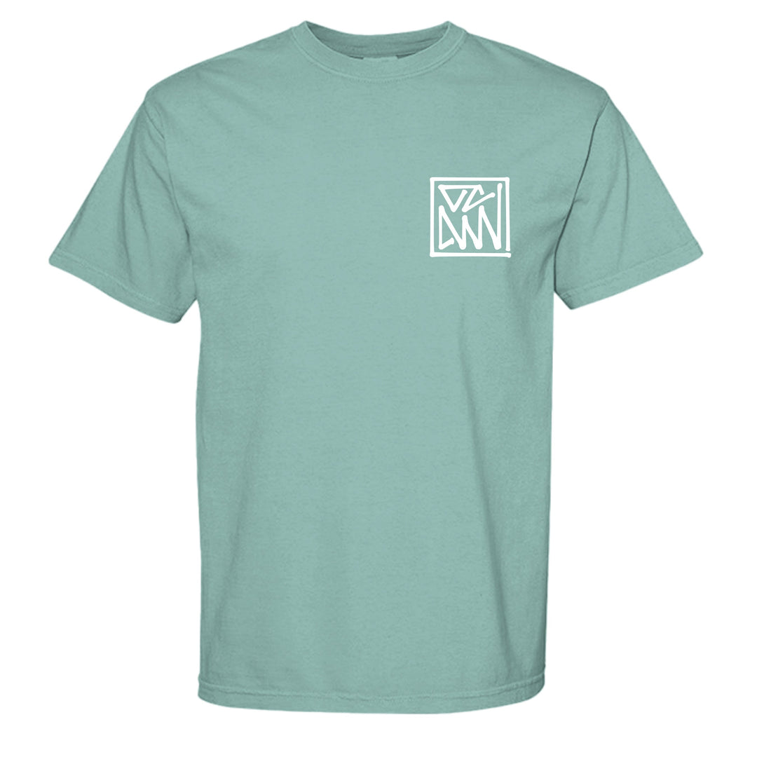 Heritage T-Shirt — White Framed Shuji Logo - T-Shirt - SEAFOAM - OC Designworks