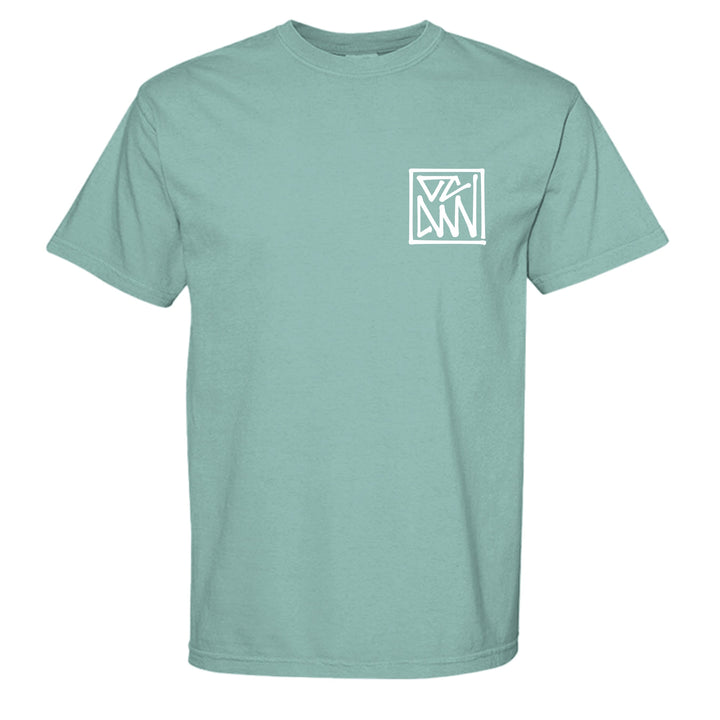 Heritage T-Shirt — White Framed Shuji Logo - T-Shirt - SEAFOAM - OC Designworks