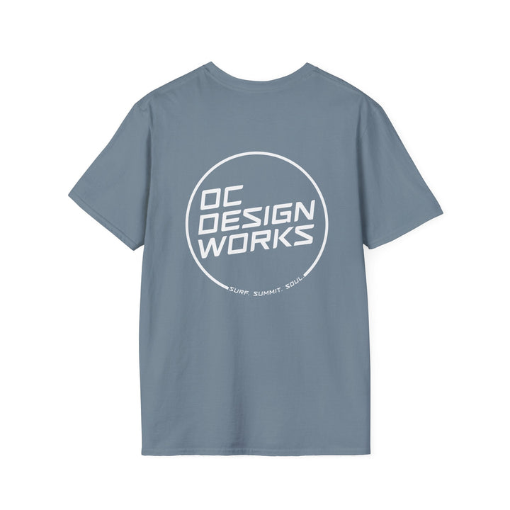 Heritage T-Shirt — White Line Logo - T-Shirt - Stone Blue - OC Designworks