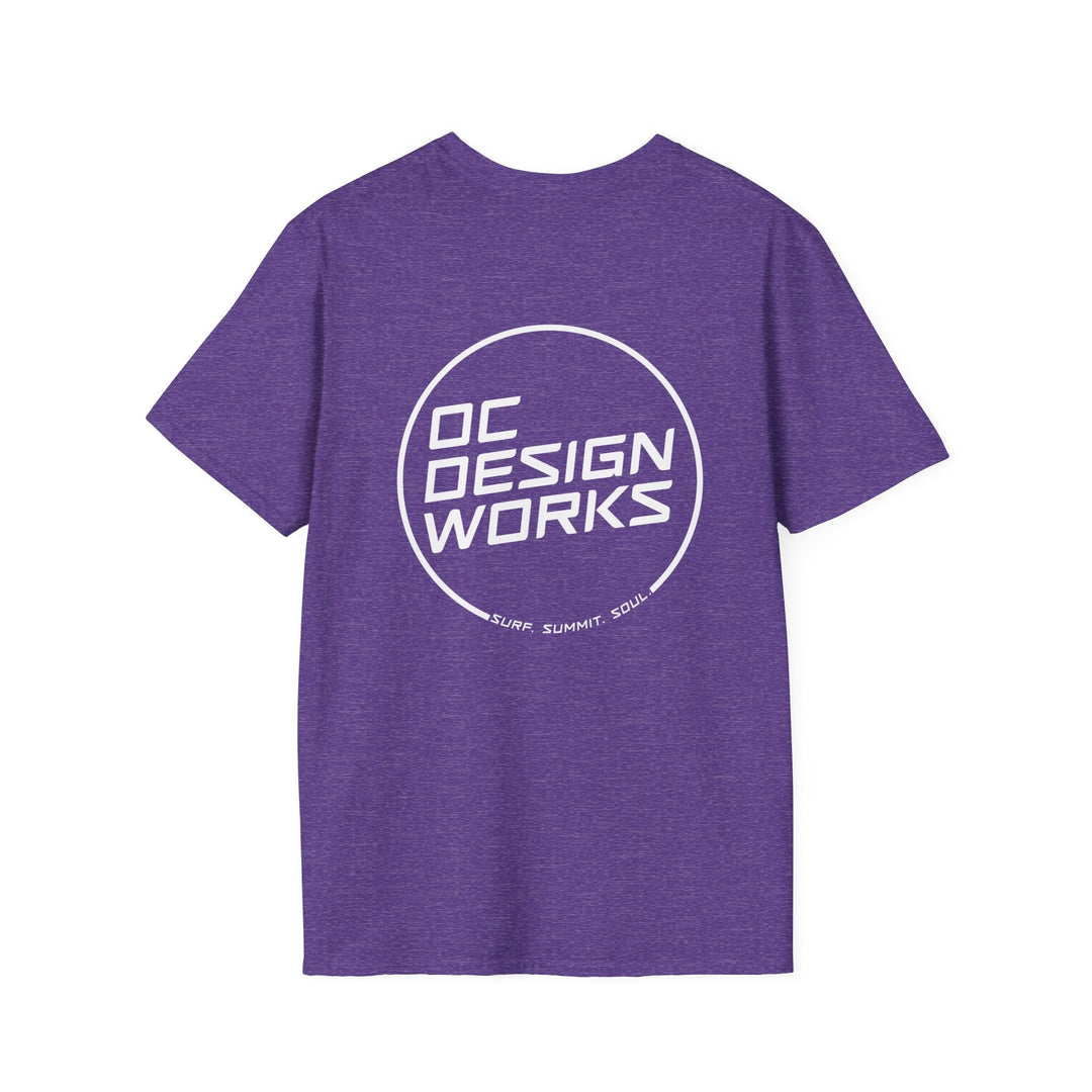 Heritage T-Shirt — White Line Logo - T-Shirt - Heather Purple - OC Designworks