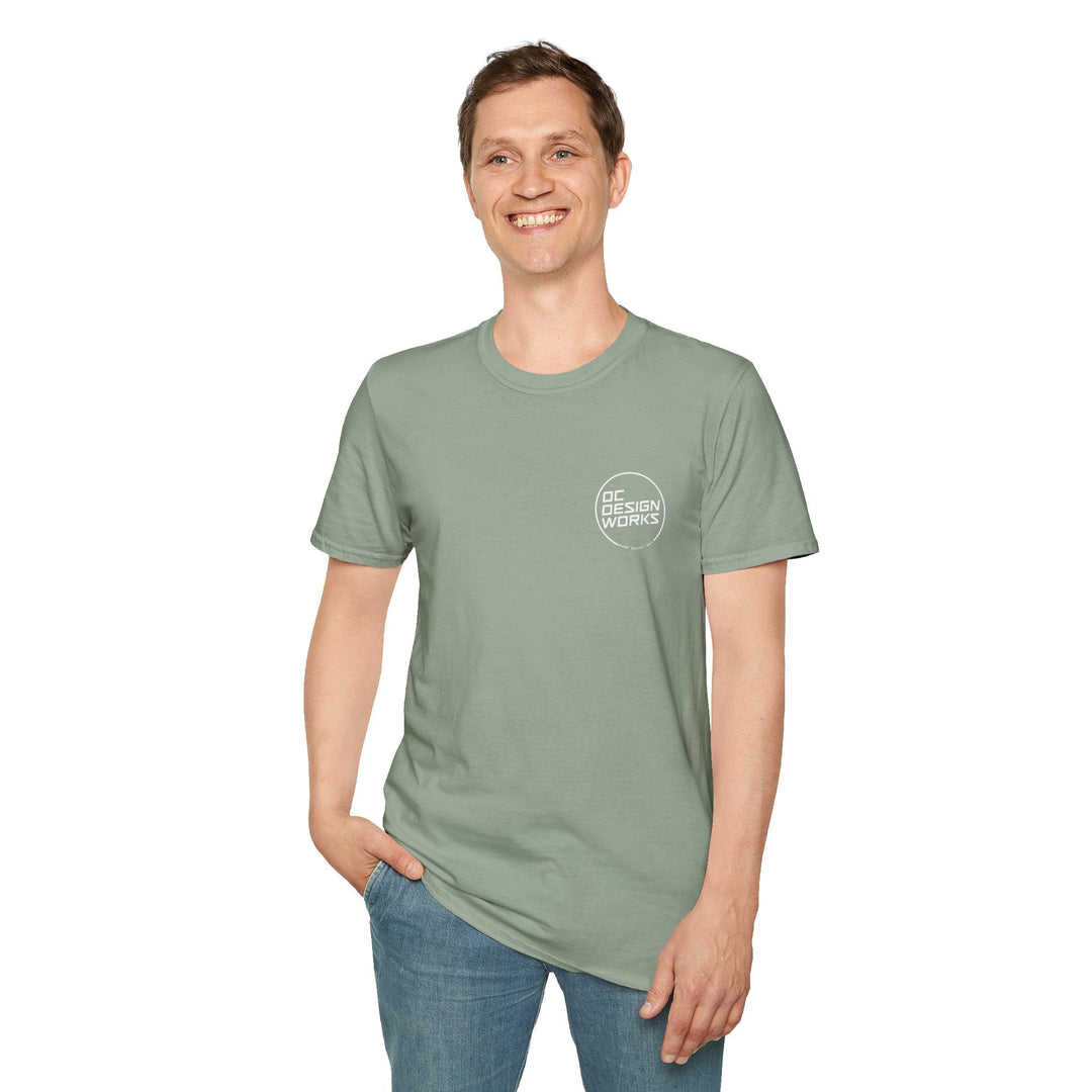 Heritage T-Shirt — White Line Logo - T-Shirt - Sage - OC Designworks
