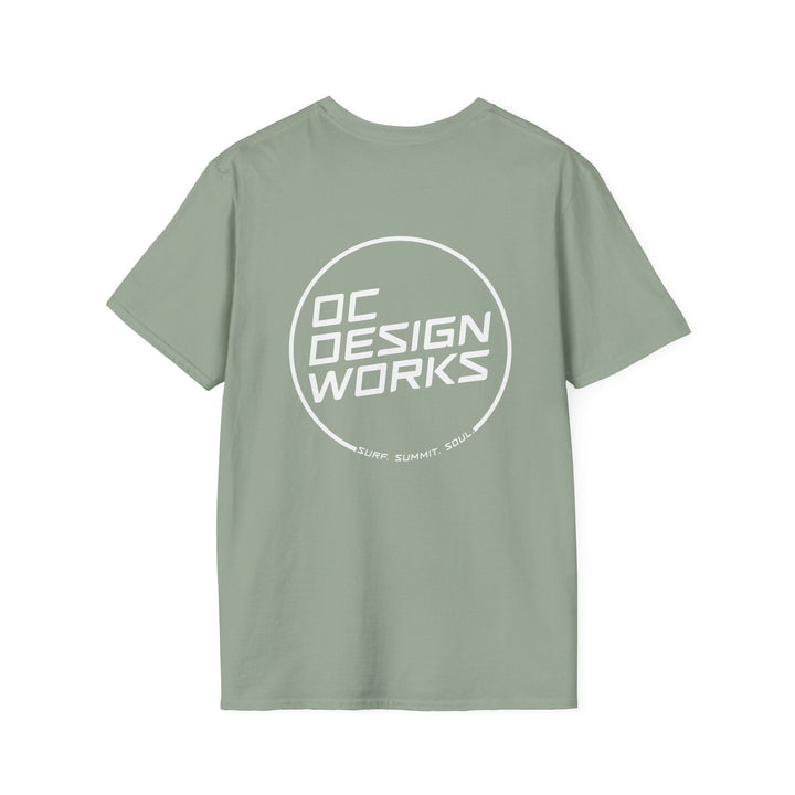 Heritage T-Shirt — White Line Logo - T-Shirt - Sage - OC Designworks