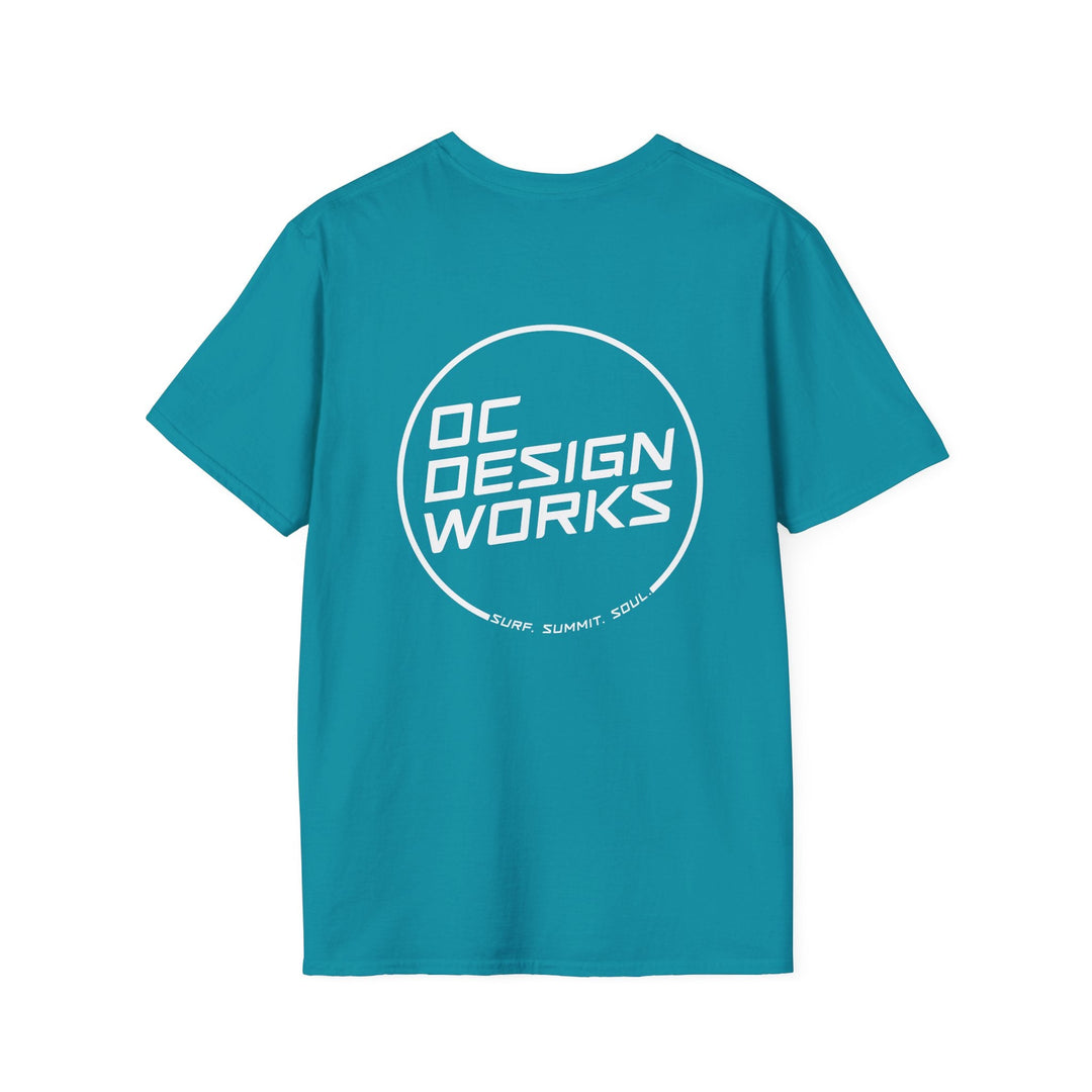 Heritage T-Shirt — White Line Logo - T-Shirt - Tropical Blue - OC Designworks