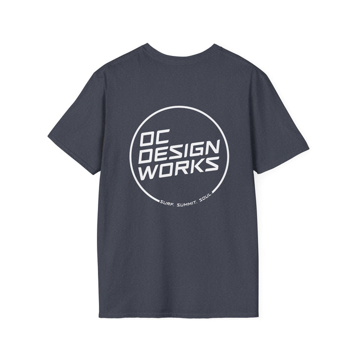 Heritage T-Shirt — White Line Logo - T-Shirt - Heather Navy - OC Designworks