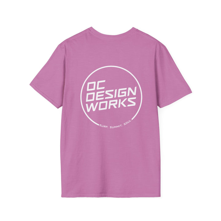 Heritage T-Shirt — White Line Logo - T-Shirt - Heather Radiant Orchid - OC Designworks