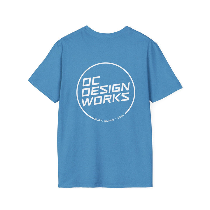 Heritage T-Shirt — White Line Logo - T-Shirt - Heather Sapphire - OC Designworks