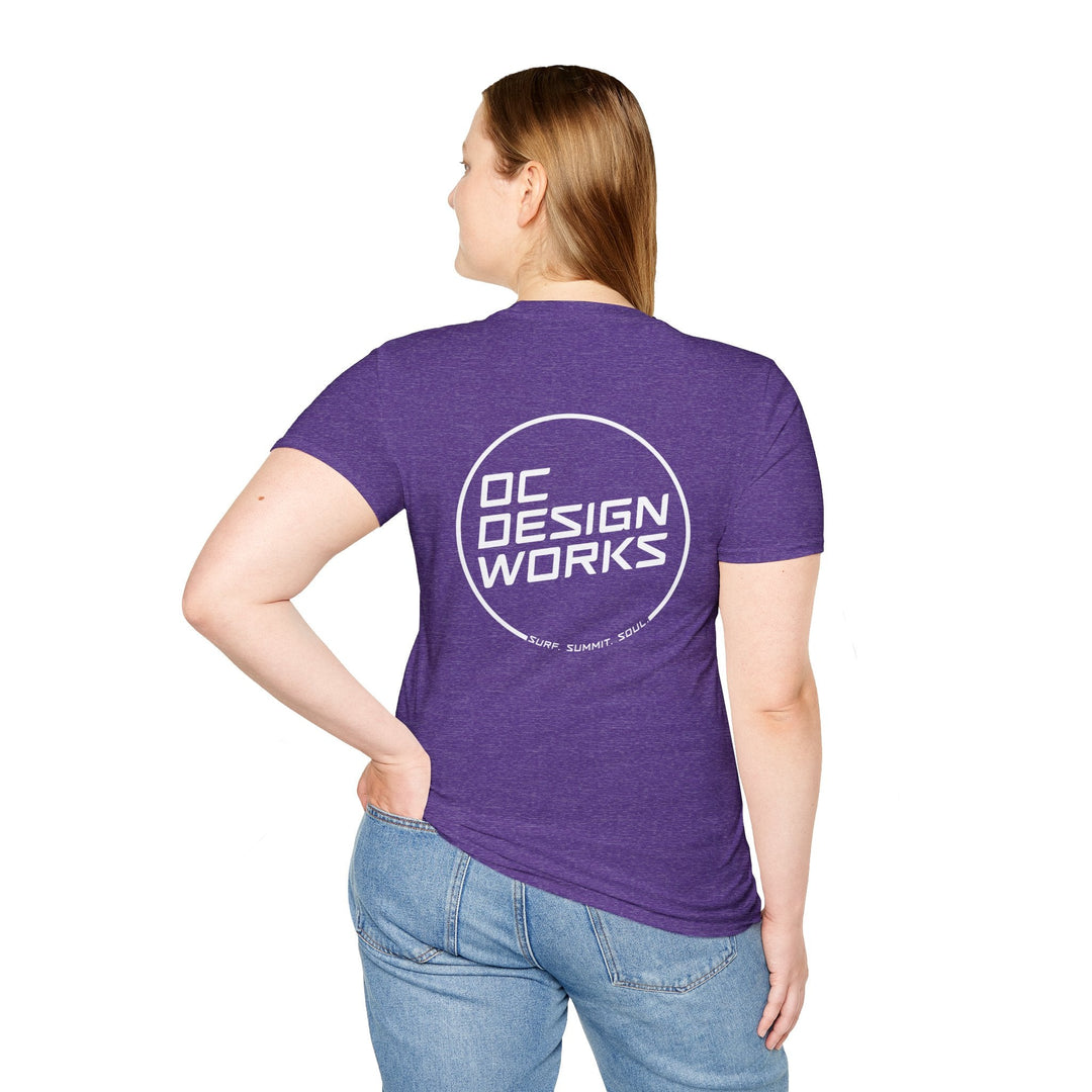 Heritage T-Shirt — White Line Logo - T-Shirt - Heather Purple - OC Designworks
