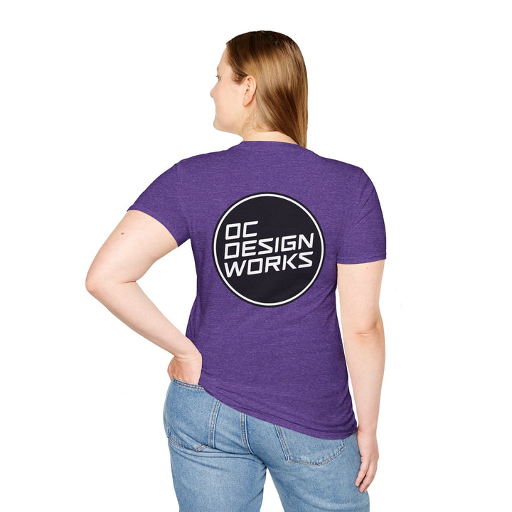 Heritage T-Shirt — White Logo - T-Shirt - Heather Purple - OC Designworks