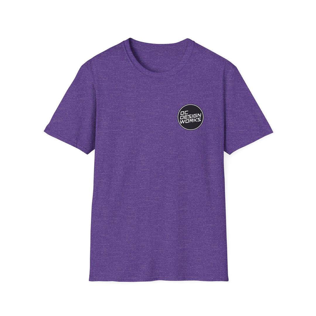 Heritage T-Shirt — White Logo - T-Shirt - Heather Purple - OC Designworks