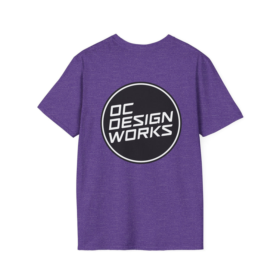 Heritage T-Shirt — White Logo - T-Shirt - Heather Purple - OC Designworks