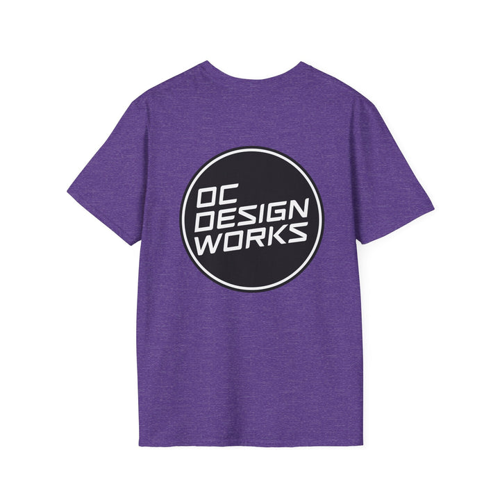 Heritage T-Shirt — White Logo - T-Shirt - Heather Purple - OC Designworks