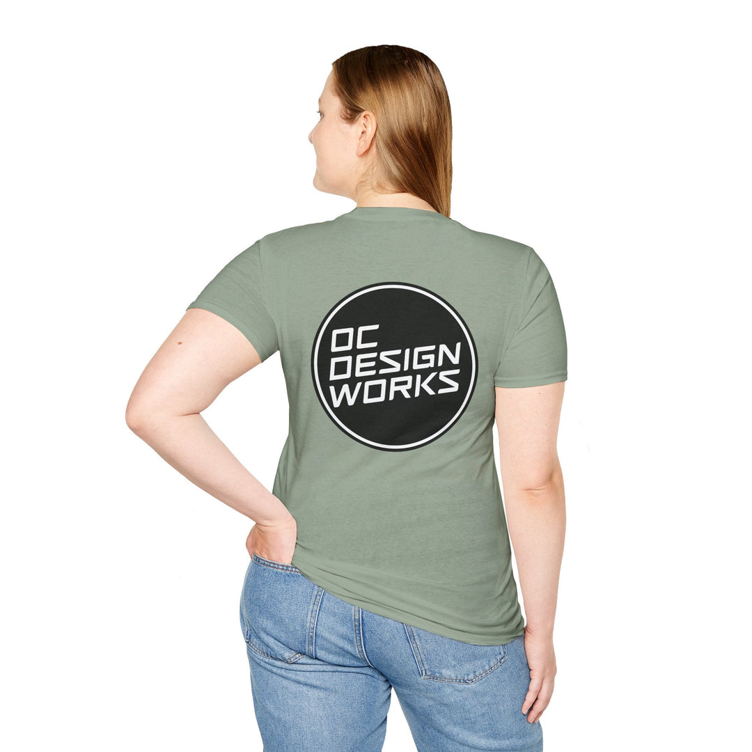 Heritage T-Shirt — White Logo - T-Shirt - Sage - OC Designworks