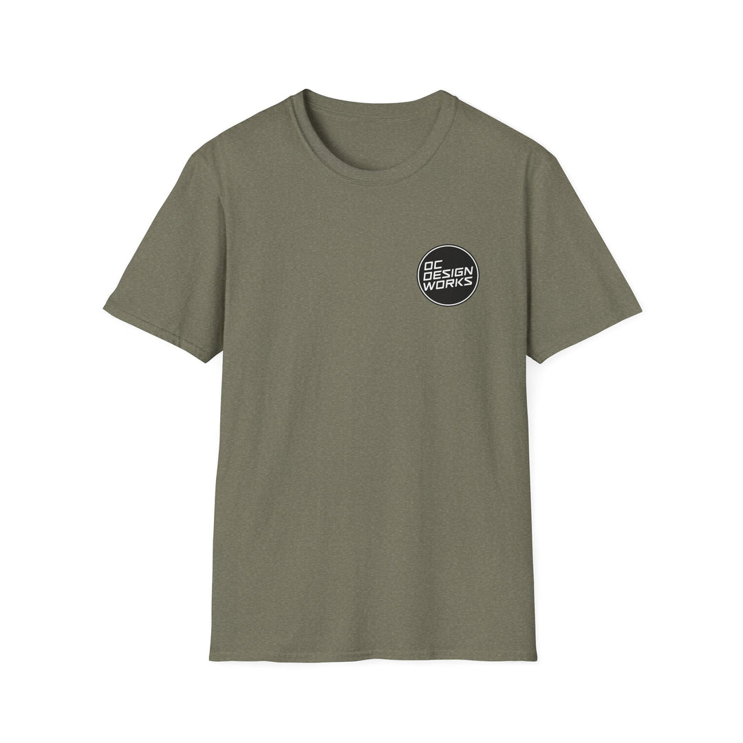 Heritage T-Shirt — White Logo - T-Shirt - Heather Military Green - OC Designworks