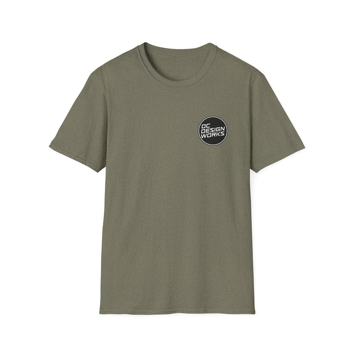 Heritage T-Shirt — White Logo - T-Shirt - Heather Military Green - OC Designworks